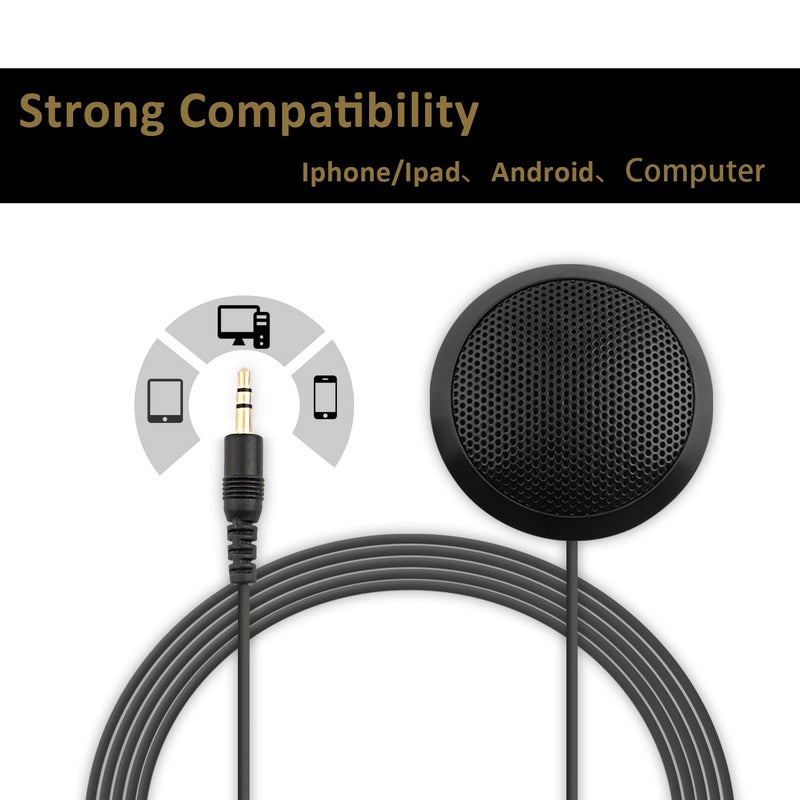 Dreokee Conference Microphone 3.5mm Desktop Computer Mic for Computer Desktop and Laptop 360Â° Omnidirectional Condenser Mic for Online Meeting/Class, Skype, Recording, Chatting, Gaming - Image 4